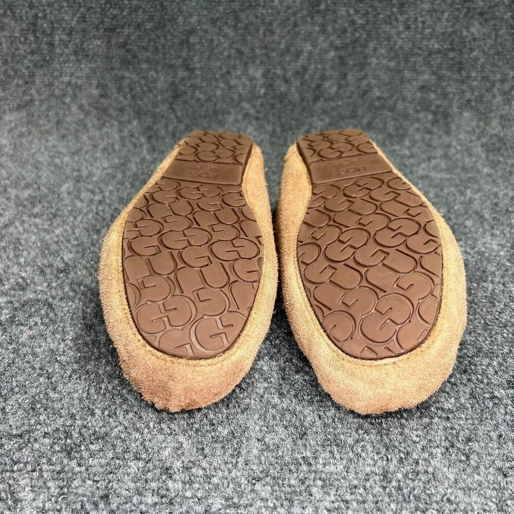 UGG Dakota Slippers Girl's 3 Chestnut Suede Shearling‎ Lined Cozy Slip On Shoes